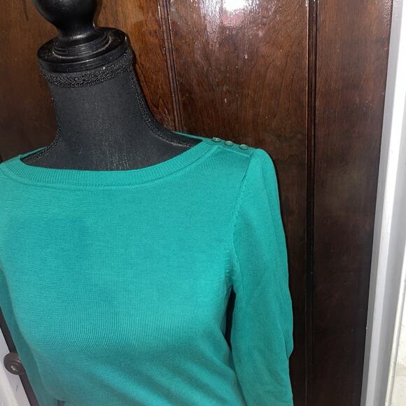 Green Vintage Forever 21 Lightweight Sweater 100% Cotton Womens MEDIUM - Picture 4 of 11
